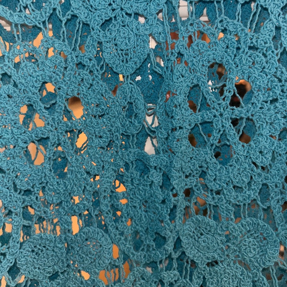 House of Harlow Womens Blue Crochet Lace Maxi Dress - Picture 4 of 4